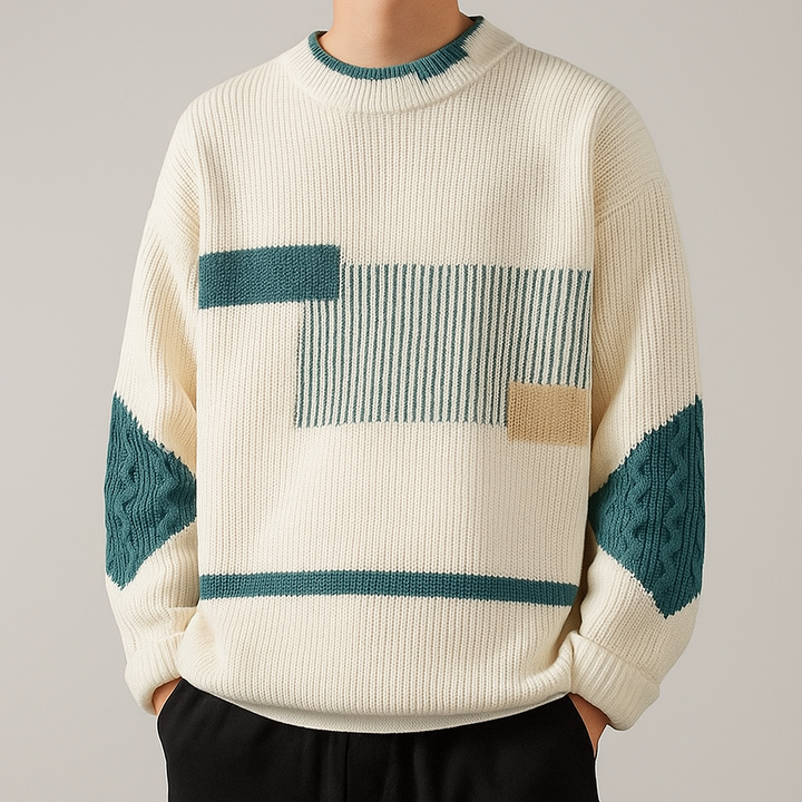 Marlow Patchwork Knit Sweater