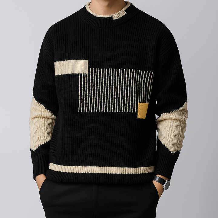 Marlow Patchwork Knit Sweater