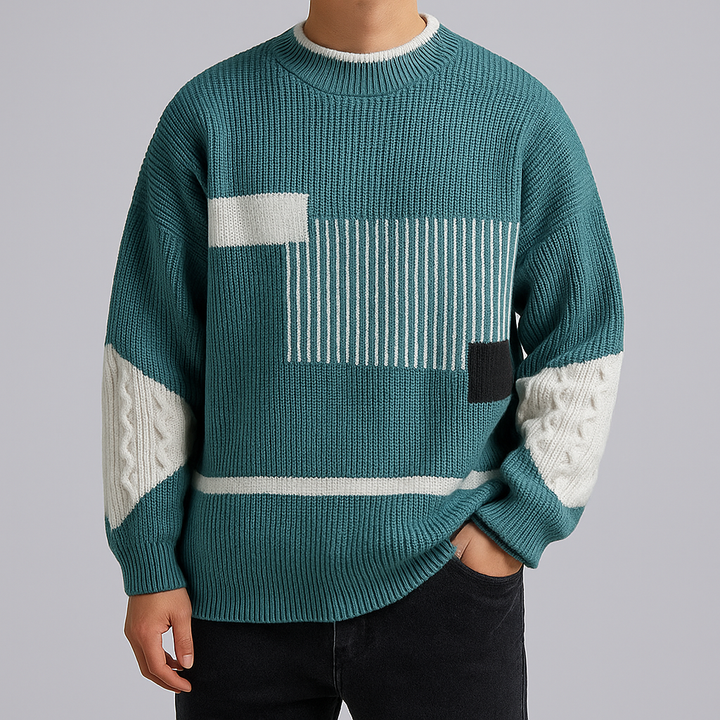 Marlow Patchwork Knit Sweater