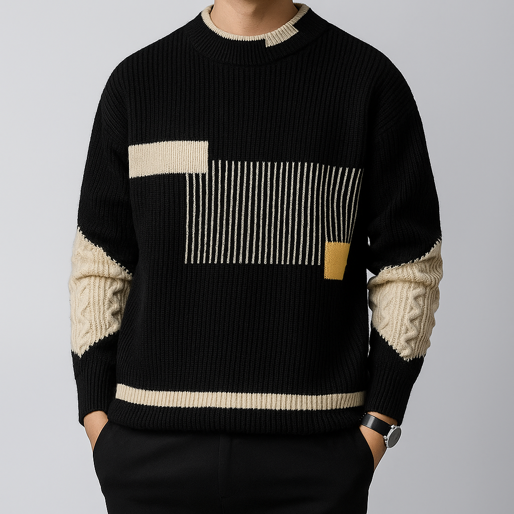 Marlow Patchwork Knit Sweater
