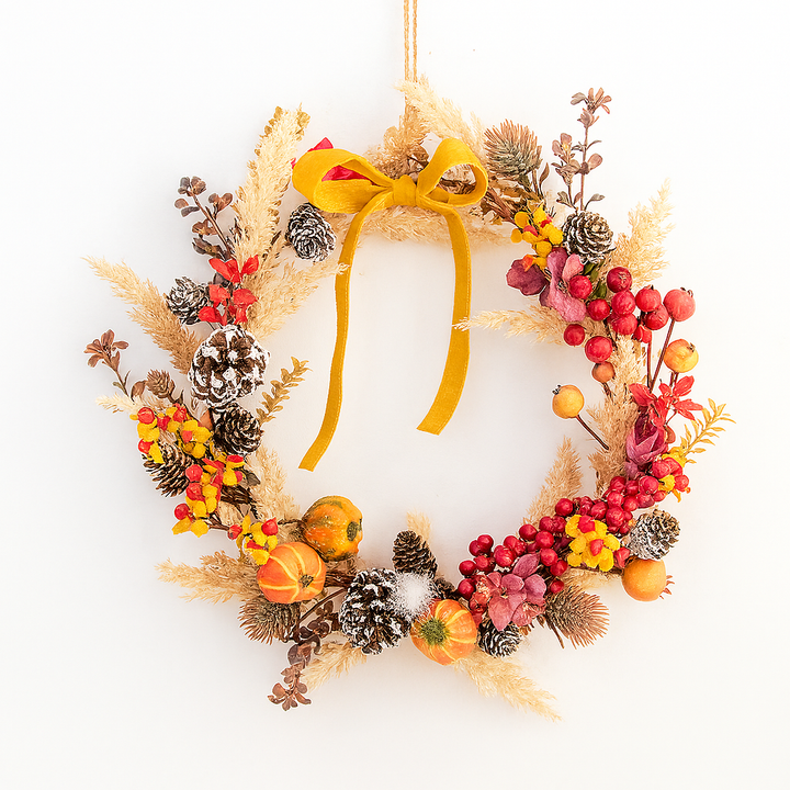 Golden Harvest Autumn Wreath