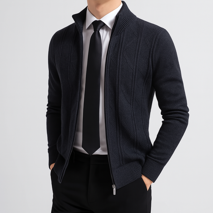 Harrow Knit Zip-Up Cardigan