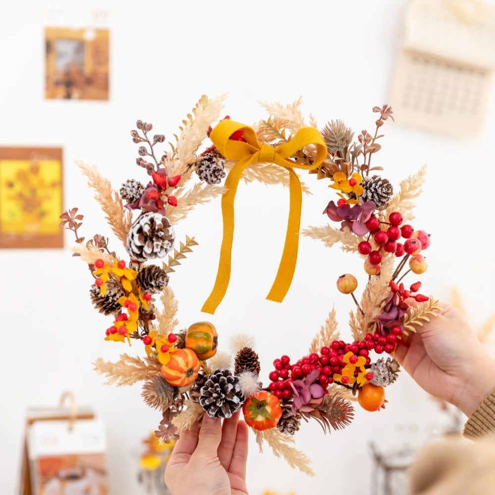 Golden Harvest Autumn Wreath
