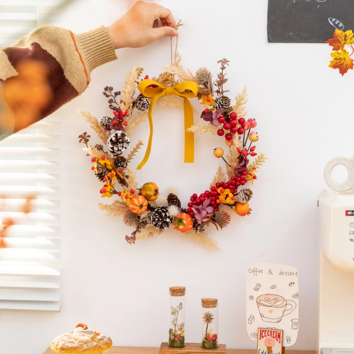 Golden Harvest Autumn Wreath