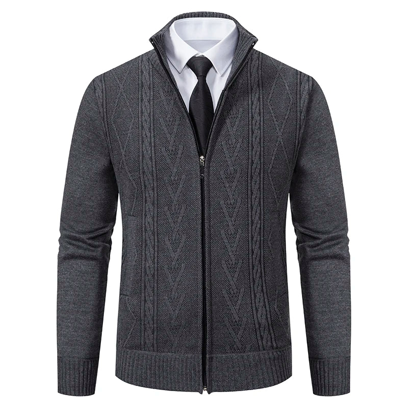 Harrow Knit Zip-Up Cardigan