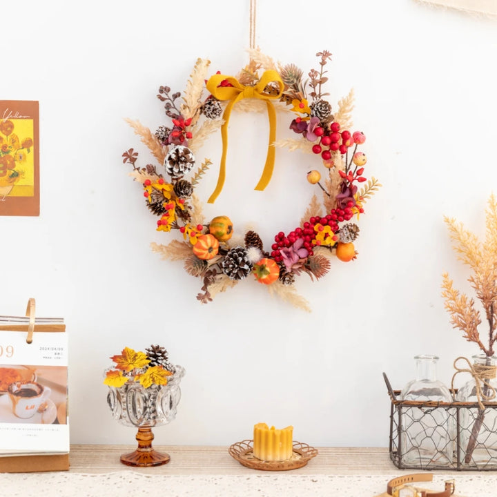 Golden Harvest Autumn Wreath