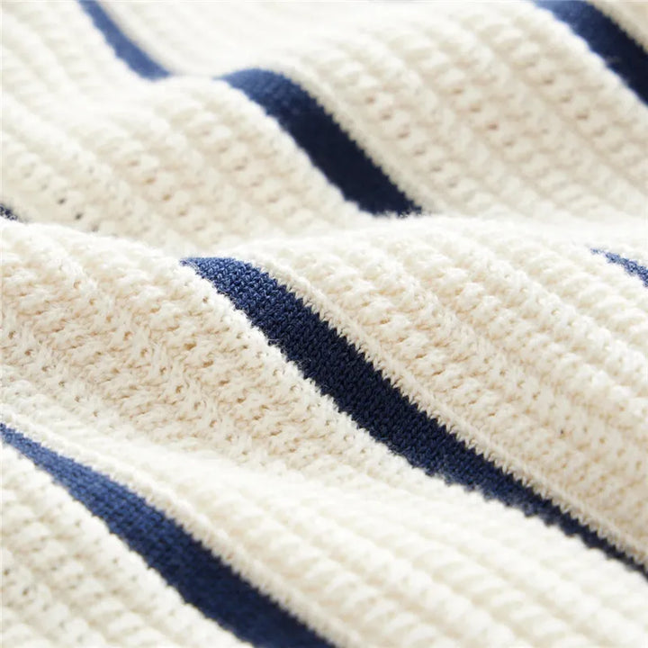 Bayside Striped Knit Polo Shirt