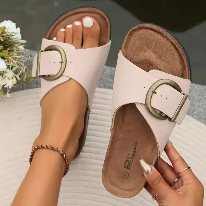 Buckle Strap Cork Slides