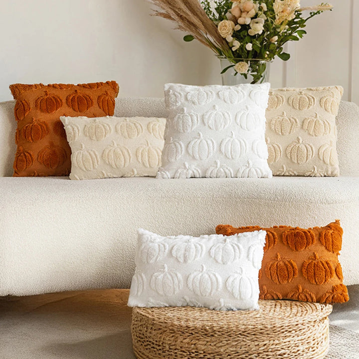 Pumpkin Patch Plush Pillow Covers