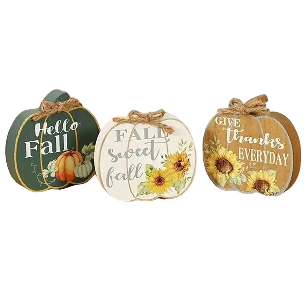 Rustic Fall Sentiment Pumpkins