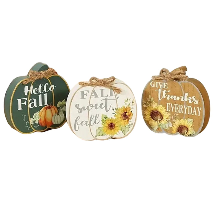 Rustic Fall Sentiment Pumpkins