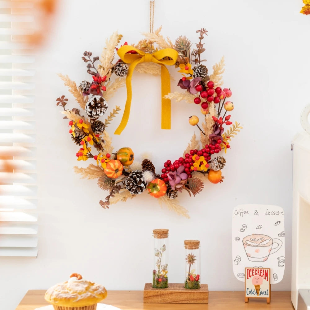 Golden Harvest Autumn Wreath