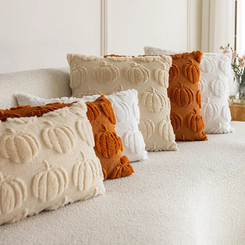 Pumpkin Patch Plush Pillow Covers