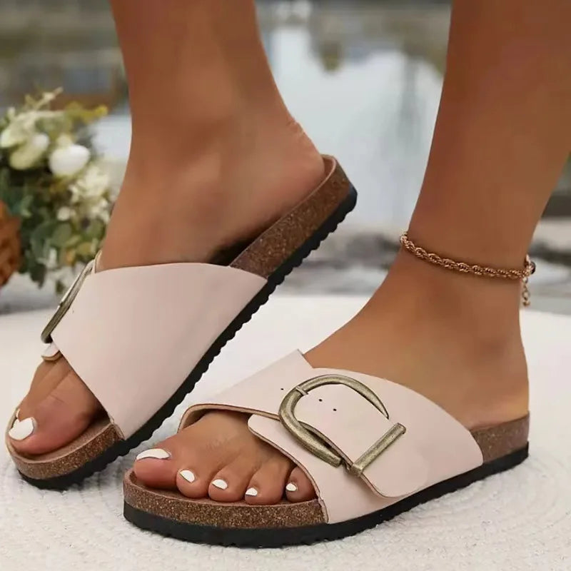 Buckle Strap Cork Slides