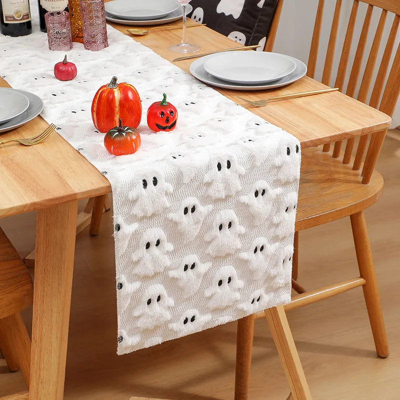 Harvest Pumpkin Chenille Table Runner